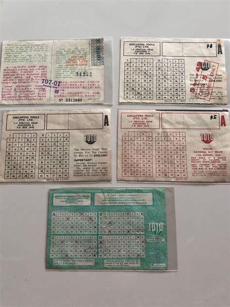vintage lottery tickets